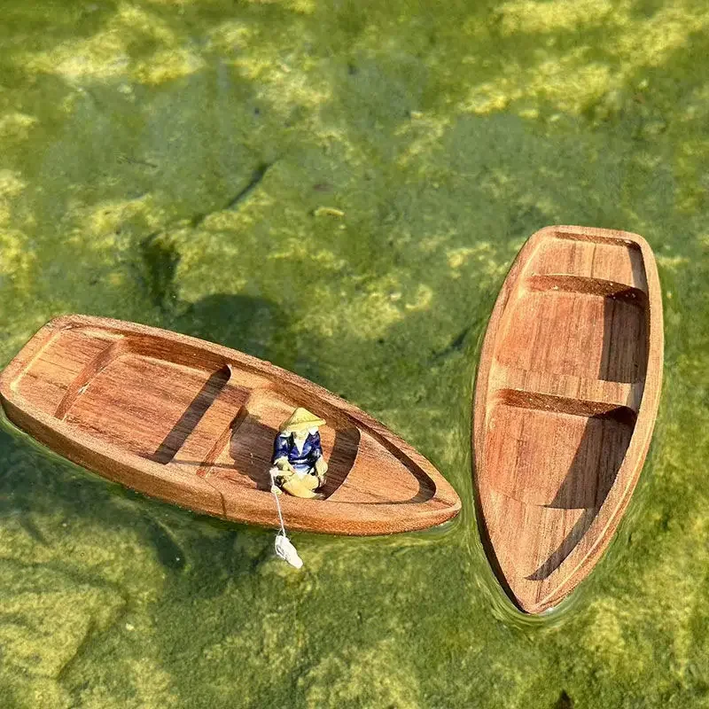 Handmade Wooden Boat Mini Floa - đánh giá và giá Fishing Boat Oar