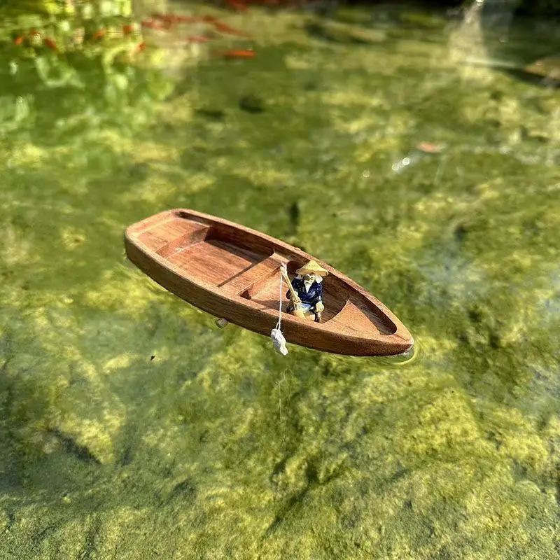Handmade Wooden Boat Mini Floa - đánh giá và giá Fishing Boat Oar